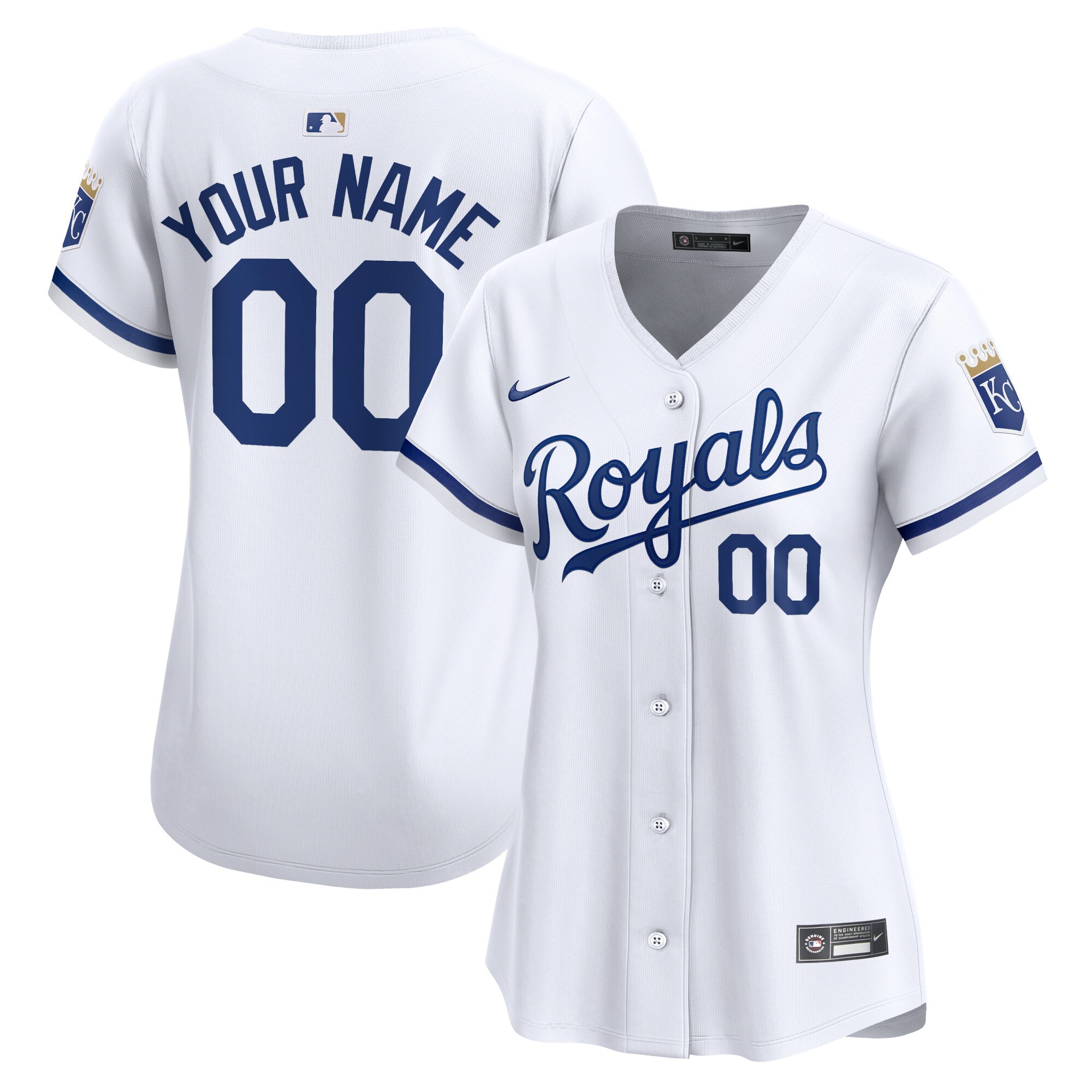 Kansas City Royals Women's Home Limited Custom Jersey - White