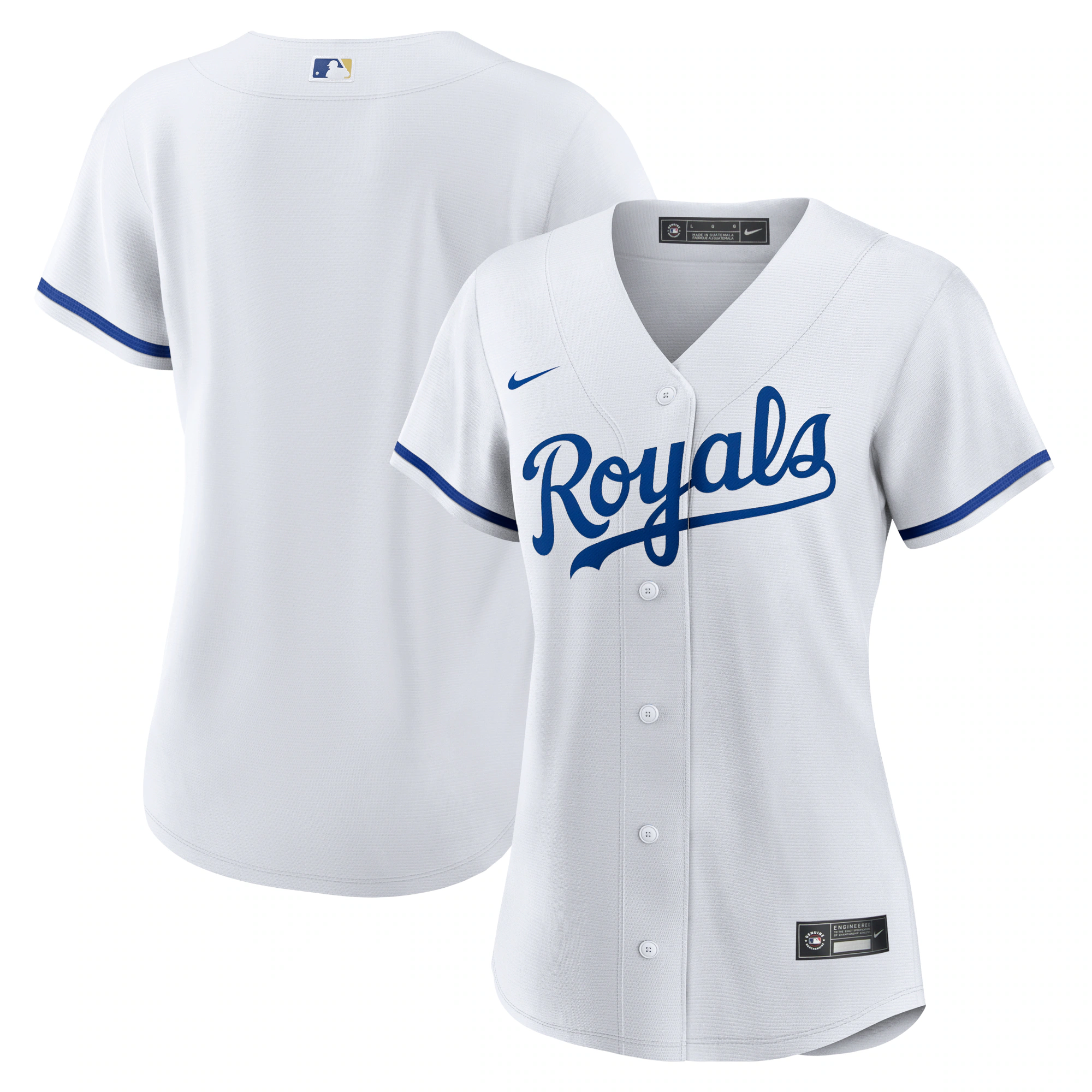 Kansas City Royals Women’s Home Replica Team Logo Jersey – White