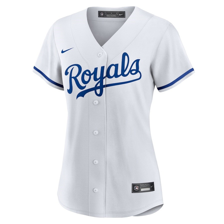 Alternative view of Kansas City Royals Women's Home Team Logo Jersey - White 