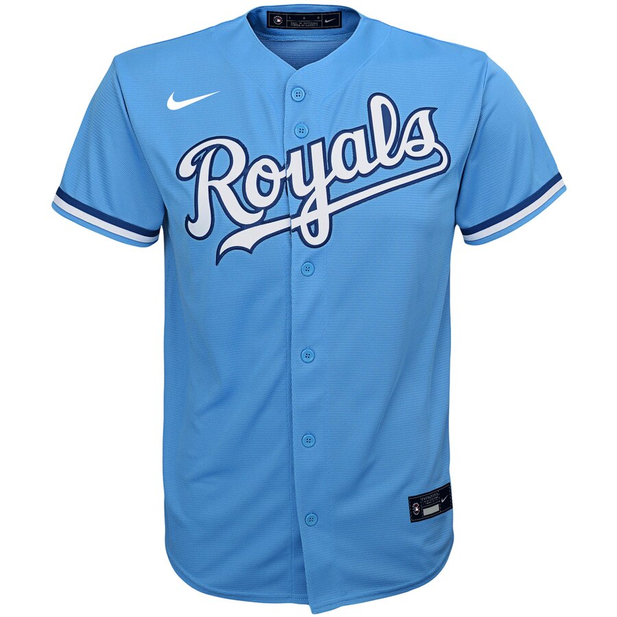 Alternative view of Kansas City Royals Youth Alternate 2020 Replica Team Jersey - Light Blue