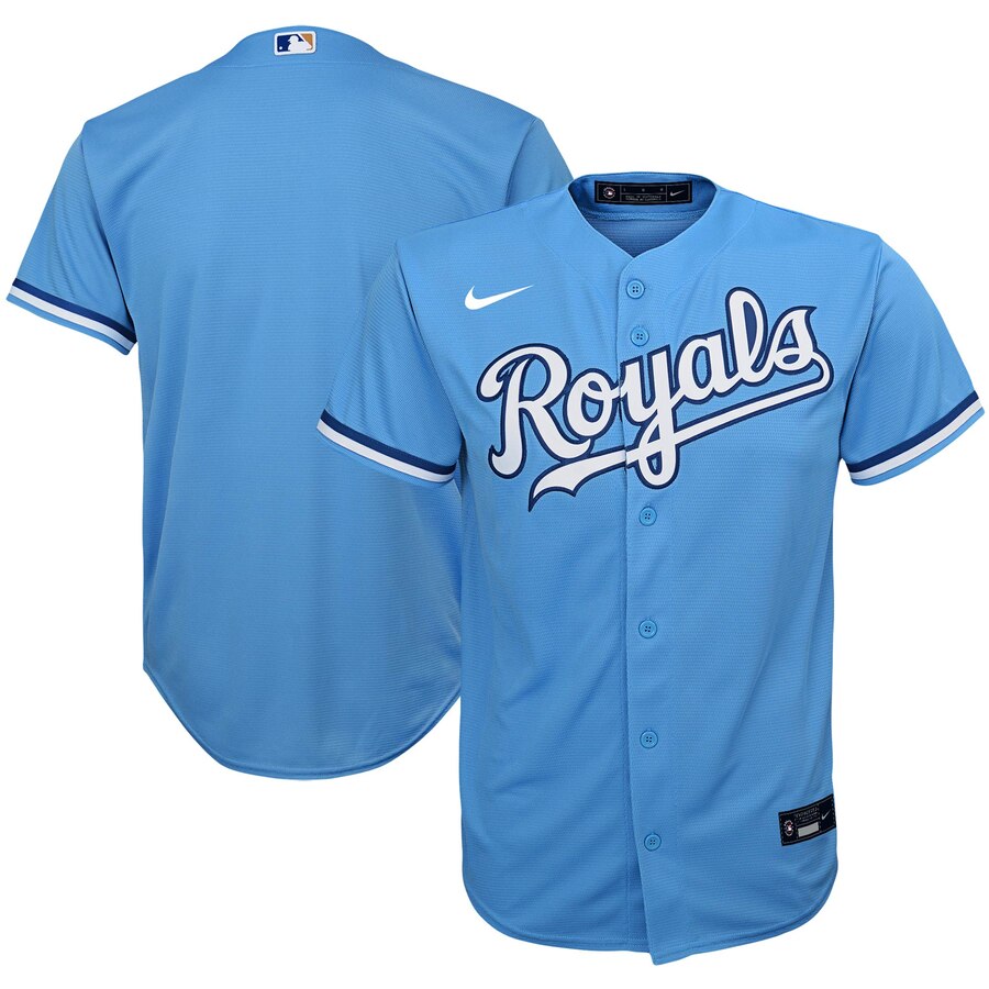Kansas City Royals Youth Alternate 2020 Replica Team Jersey - Light Blue