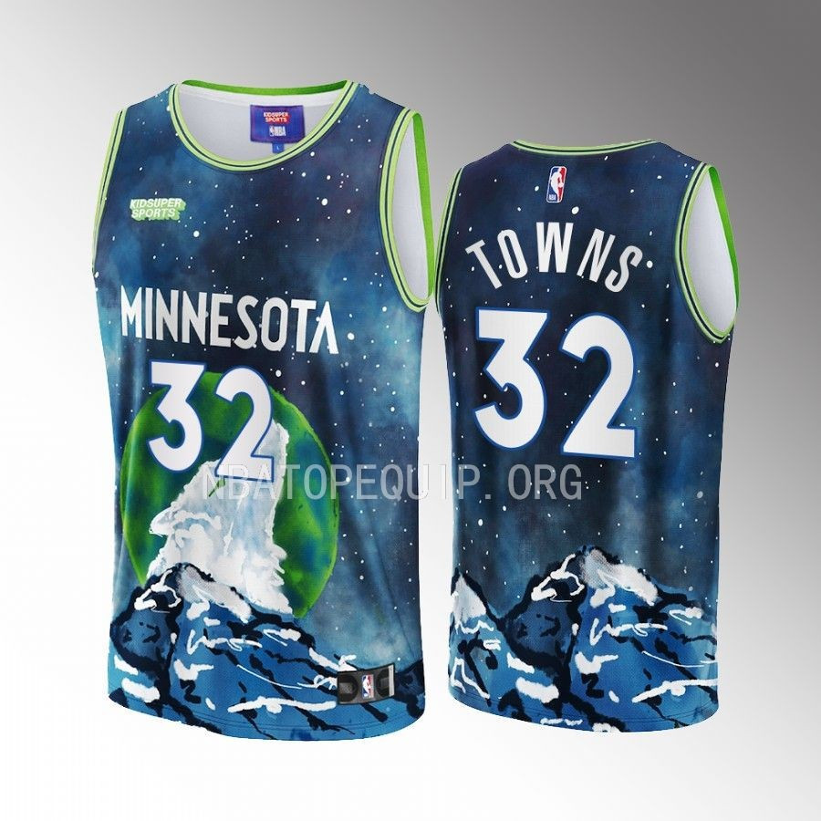 Karl-Anthony Towns 32 Minnesota Timberwolves NBA & KidSuper Studios Unisex Hometown Jersey - JS532 