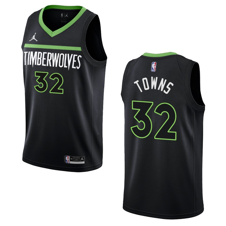 Karl-anthony Towns Black Statement Edition 2022-23 Minnesota Timberwolves Swingman Jersey