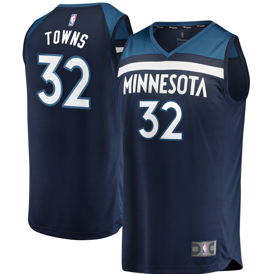 Karl-anthony Towns Minnesota Timberwolves Fanatics Branded Youth Fast Break Replica Jersey Blue - Icon Edition