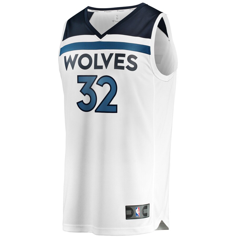 Alternative view of Karl-anthony Towns Minnesota Timberwolves Fanatics Branded Youth Fast Break Replica Jersey White - Association Edition