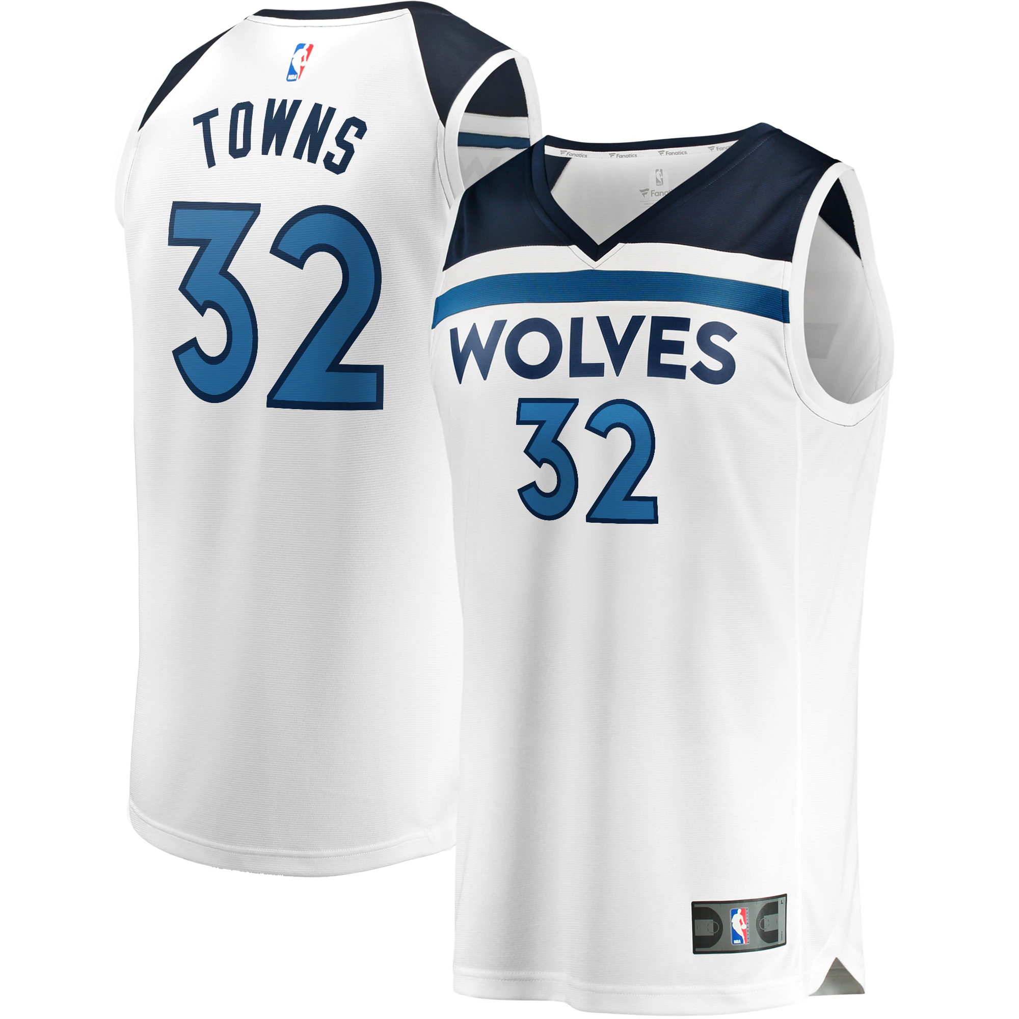 Karl-anthony Towns Minnesota Timberwolves Fanatics Branded Youth Fast Break Replica Player Jersey – Association Edition – White