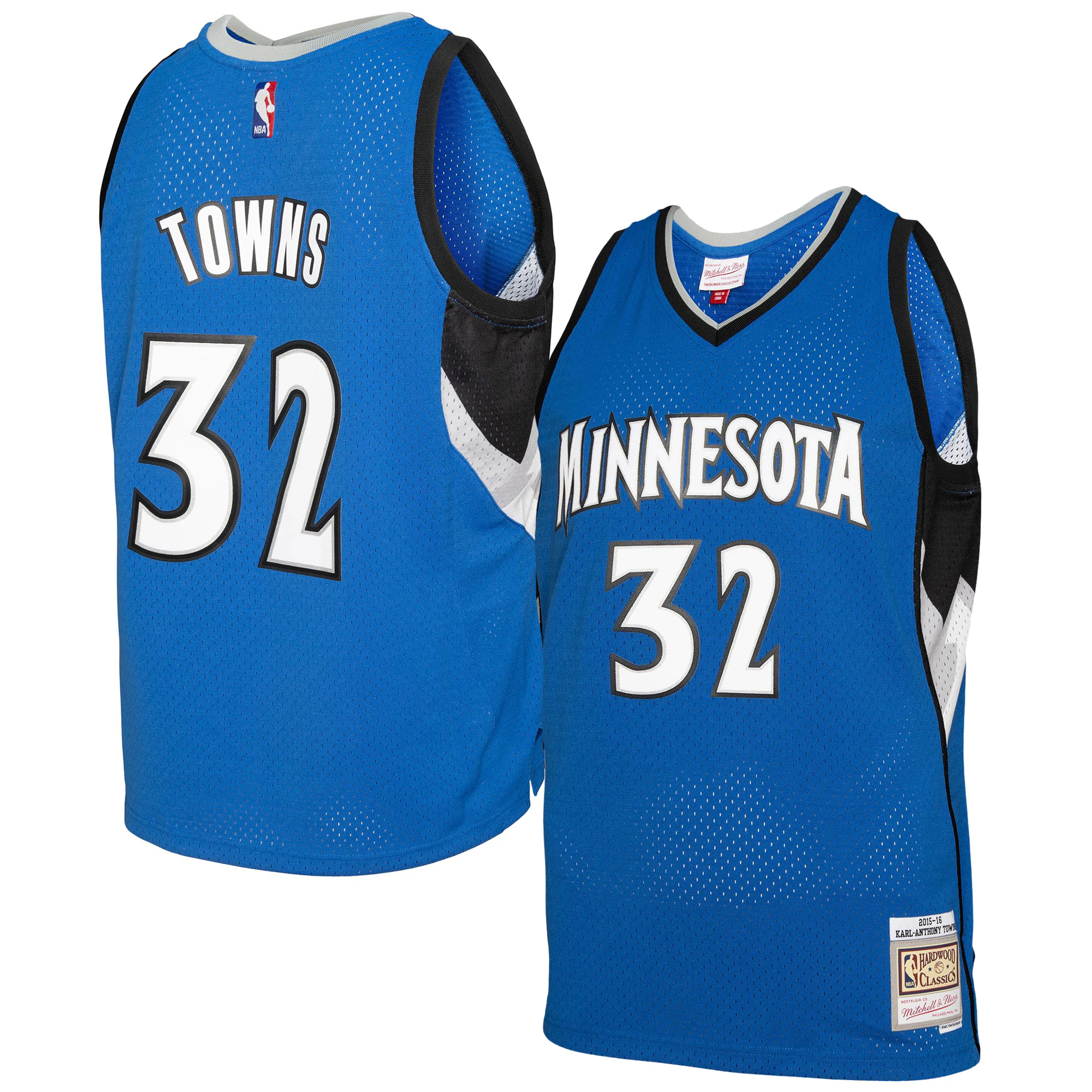 Karl-anthony Towns Minnesota Timberwolves Mitchell & Ness 2015/16 Swingman Jersey - Blue