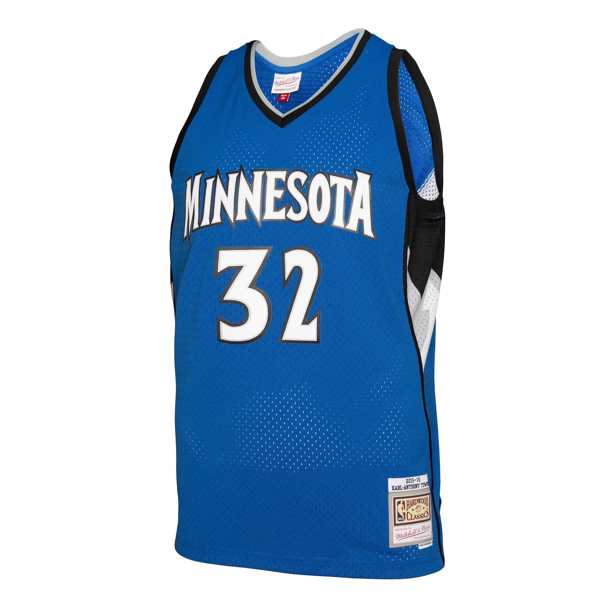 Alternative view of Karl-anthony Towns Minnesota Timberwolves Mitchell & Ness 2015/16 Swingman Jersey - Blue