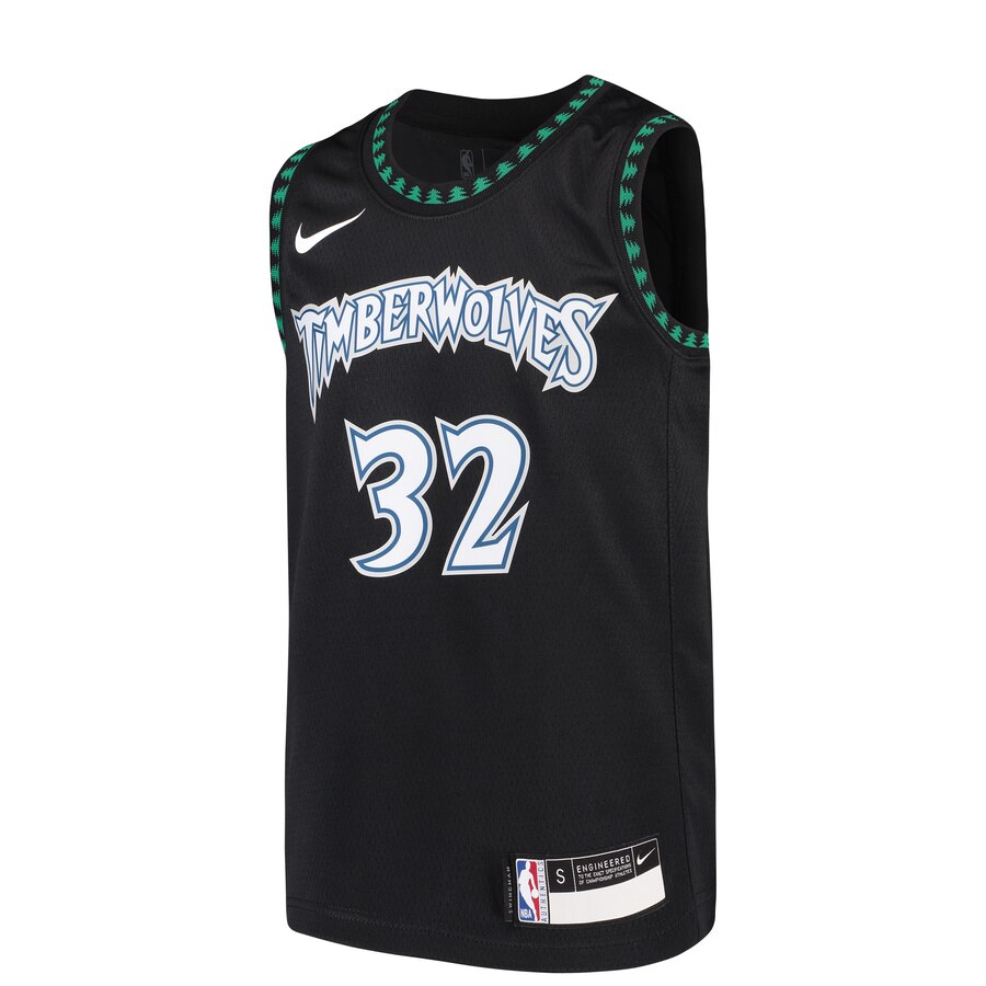 Alternative view of Karl-anthony Towns Minnesota Timberwolves Nike Youth Hardwood Classics Swingman Jersey - Black