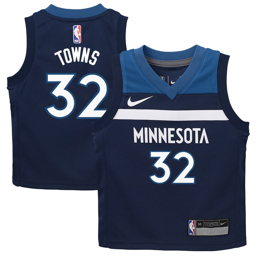 Karl-anthony Towns Minnesota Timberwolves Preschool Replica Jersey Navy - Icon Edition