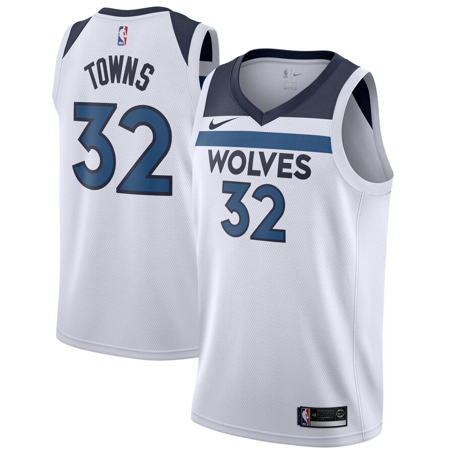 Karl-anthony Towns Minnesota Timberwolves Swingman Jersey White – Association Edition