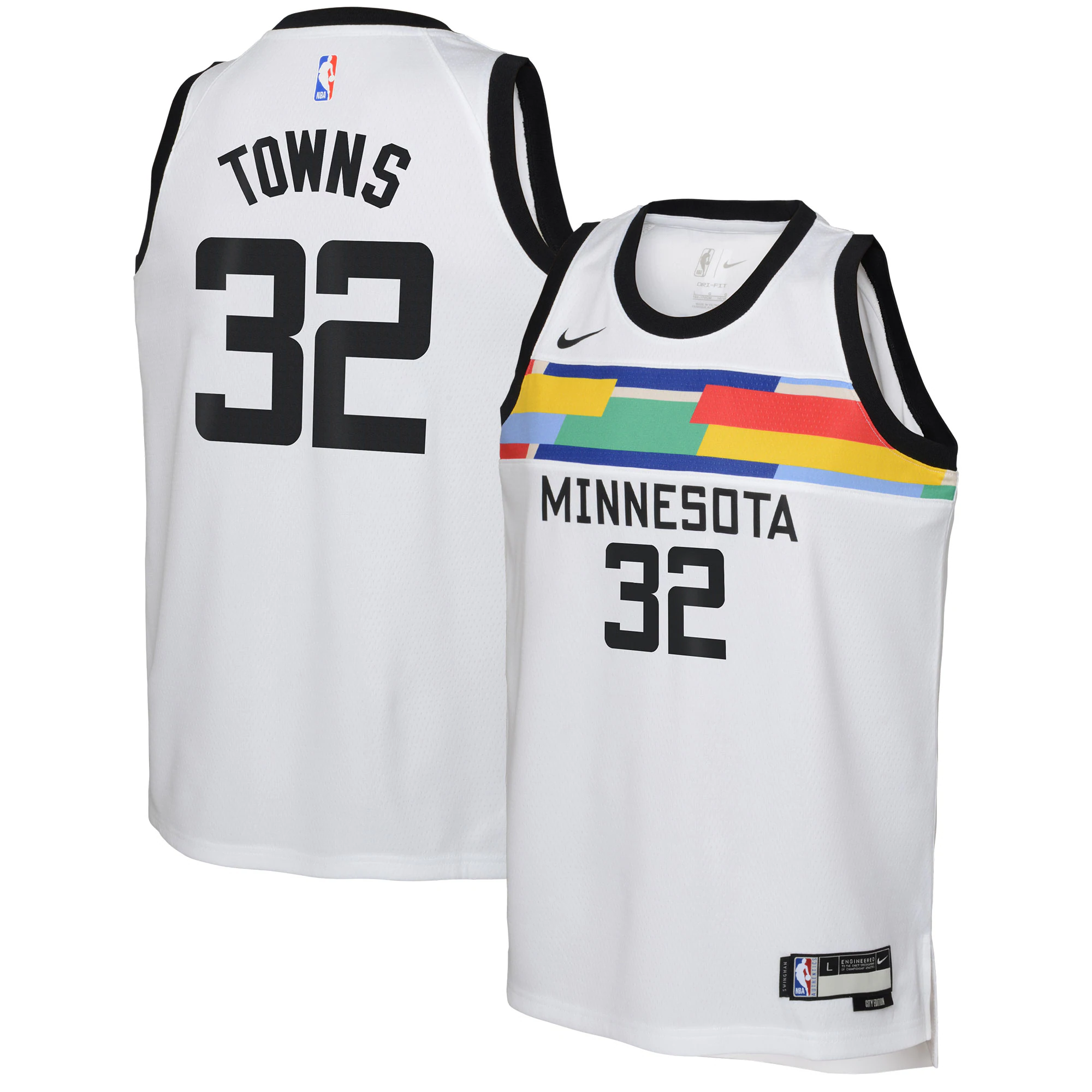 Karl-anthony Towns Minnesota Timberwolves Youth 2022/23 Swingman Jersey - City Edition - White