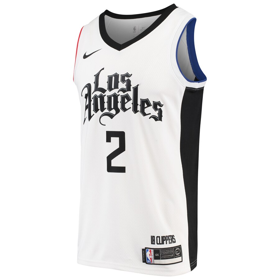 Alternative view of Kawhi Leonard La Clippers 2019/20 Finished Swingman Jersey - City Edition - White