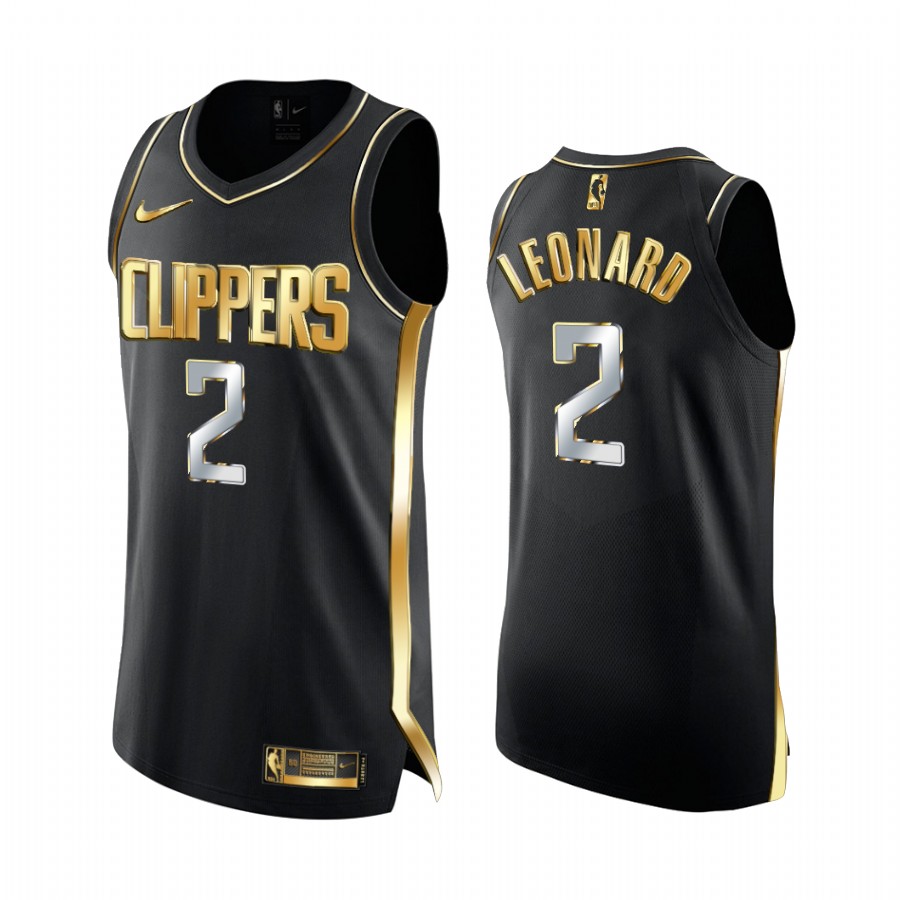 Kawhi Leonard La Clippers 2020-21 Black Golden Edition Jersey