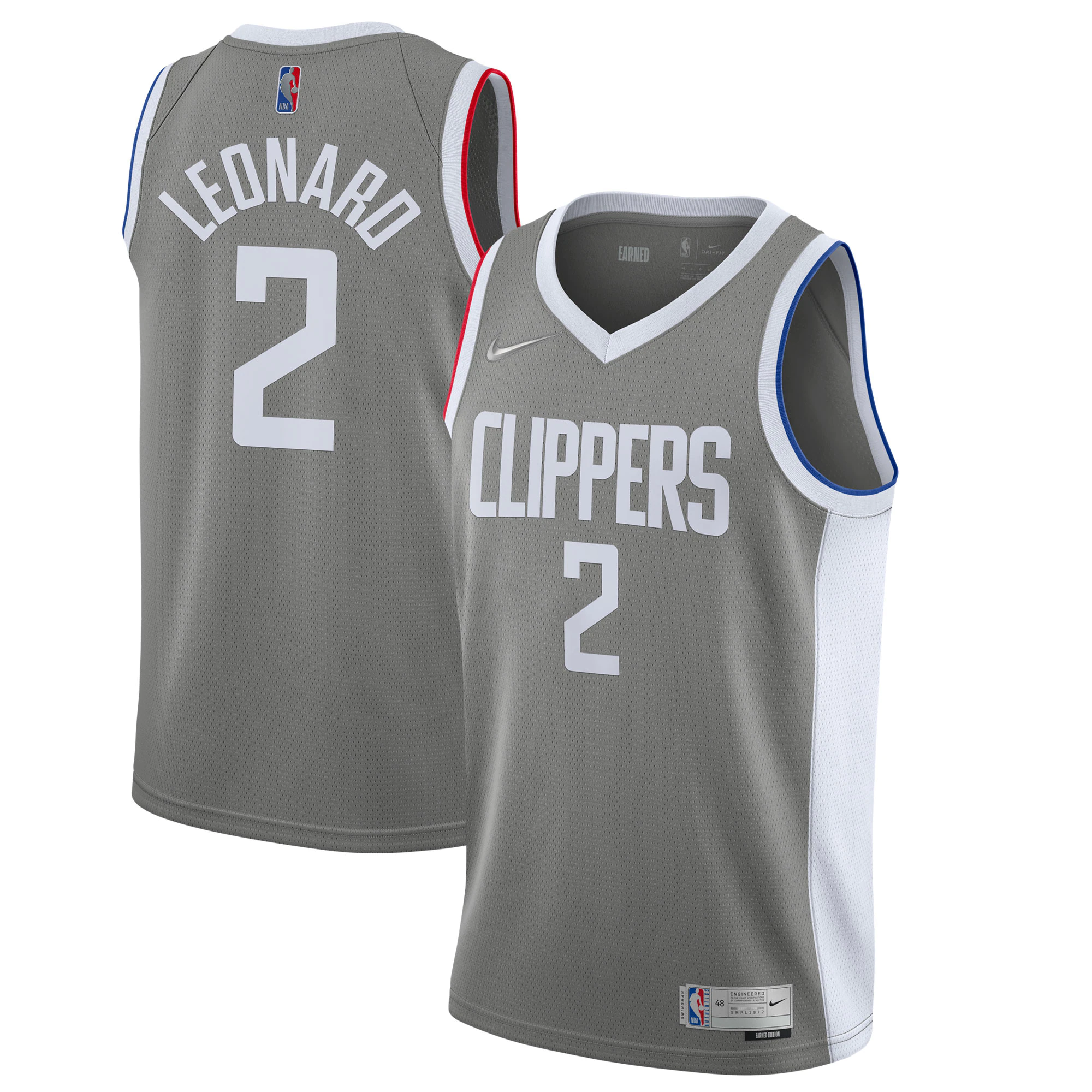 Kawhi Leonard La Clippers 2020/21 Swingman Player Jersey Gray – Earned Edition