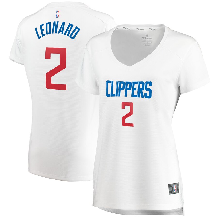 Kawhi Leonard La Clippers Fanatics Branded Women's Fast Break Player Jersey - Association Edition - White