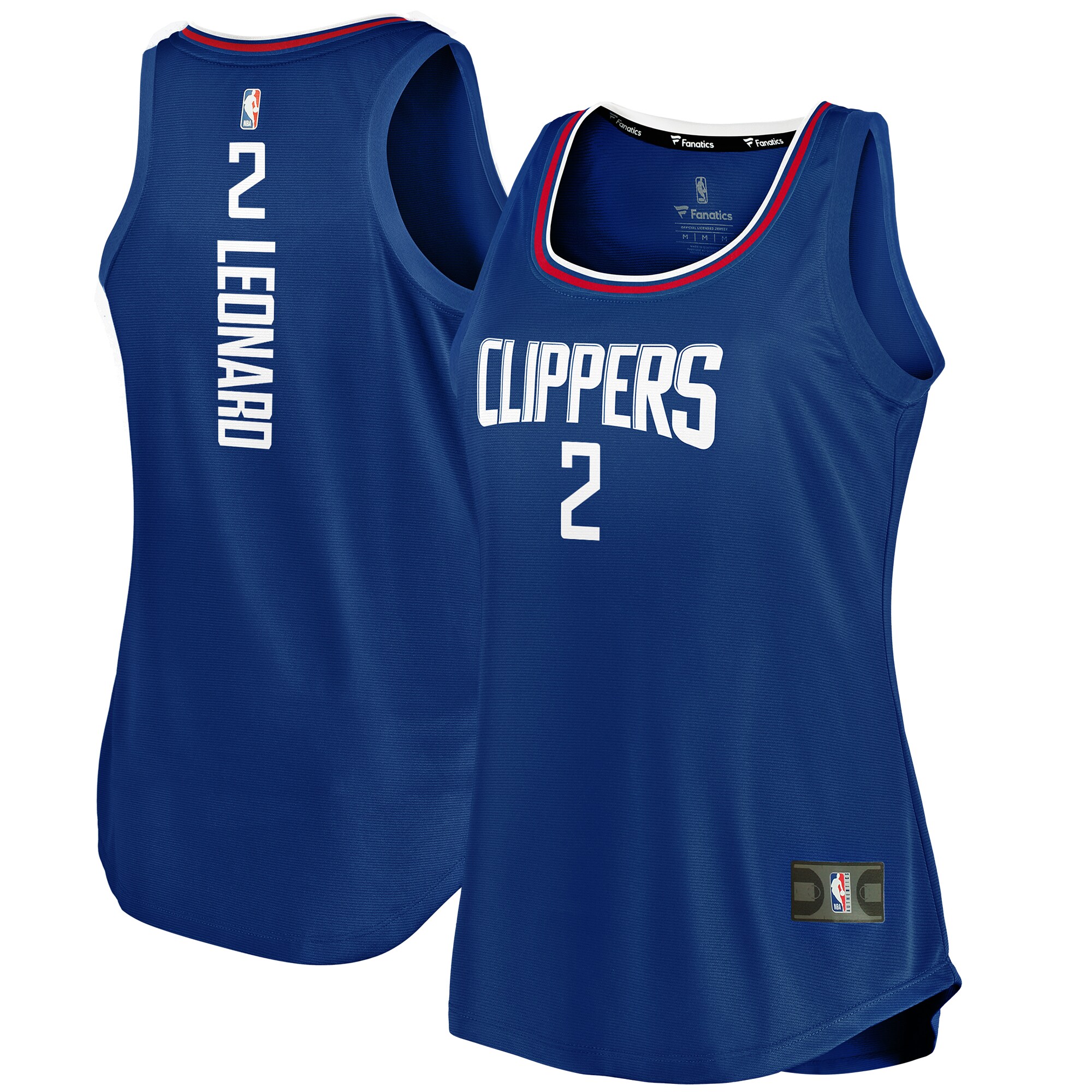 Alternative view of Kawhi Leonard La Clippers Fanatics Branded Women’s Fast Break Player Movement Jersey Tank Top – Royal