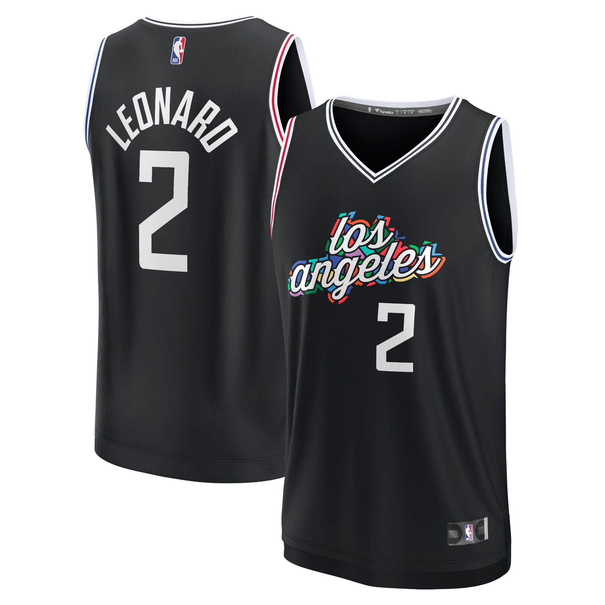 Alternative view of Kawhi Leonard La Clippers Fanatics Branded Youth 2022/23 Fastbreak Jersey - City Edition - Black