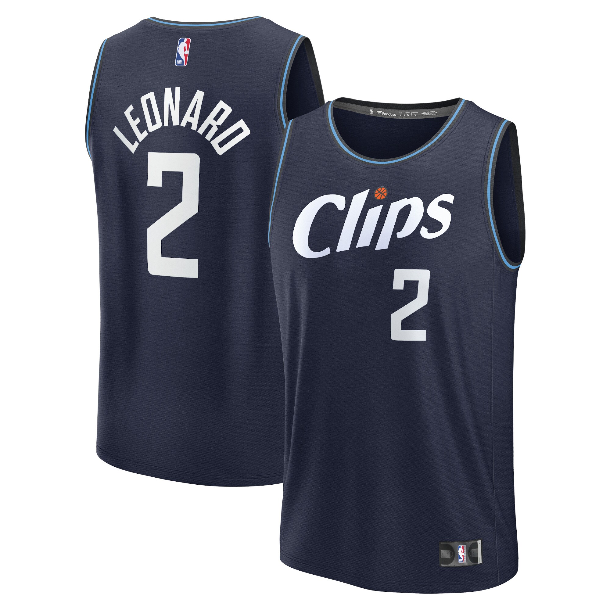 Kawhi Leonard La Clippers Fanatics Fast Break Jersey - Navy - City Edition