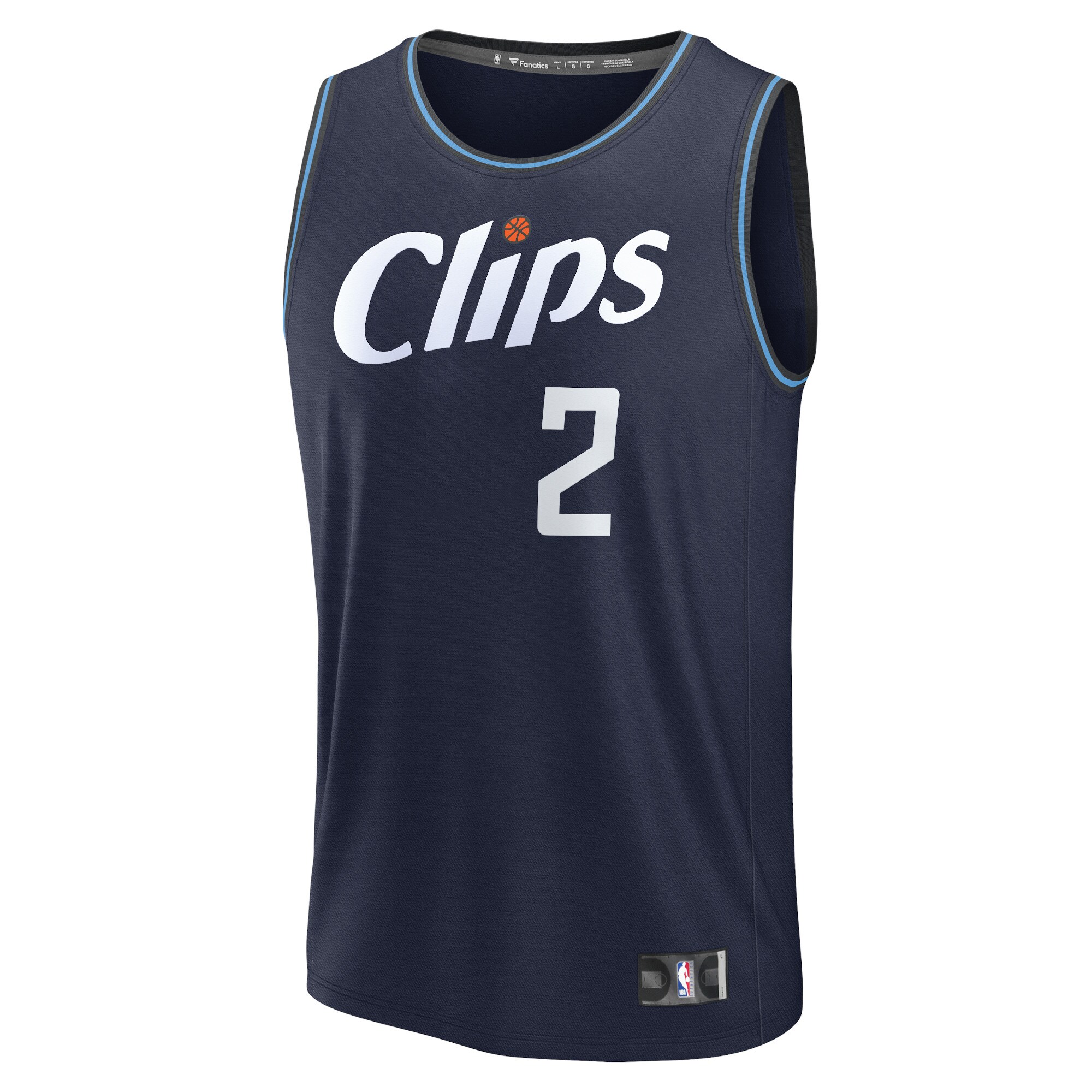Alternative view of Kawhi Leonard La Clippers Fanatics Youth - Navy - City Edition