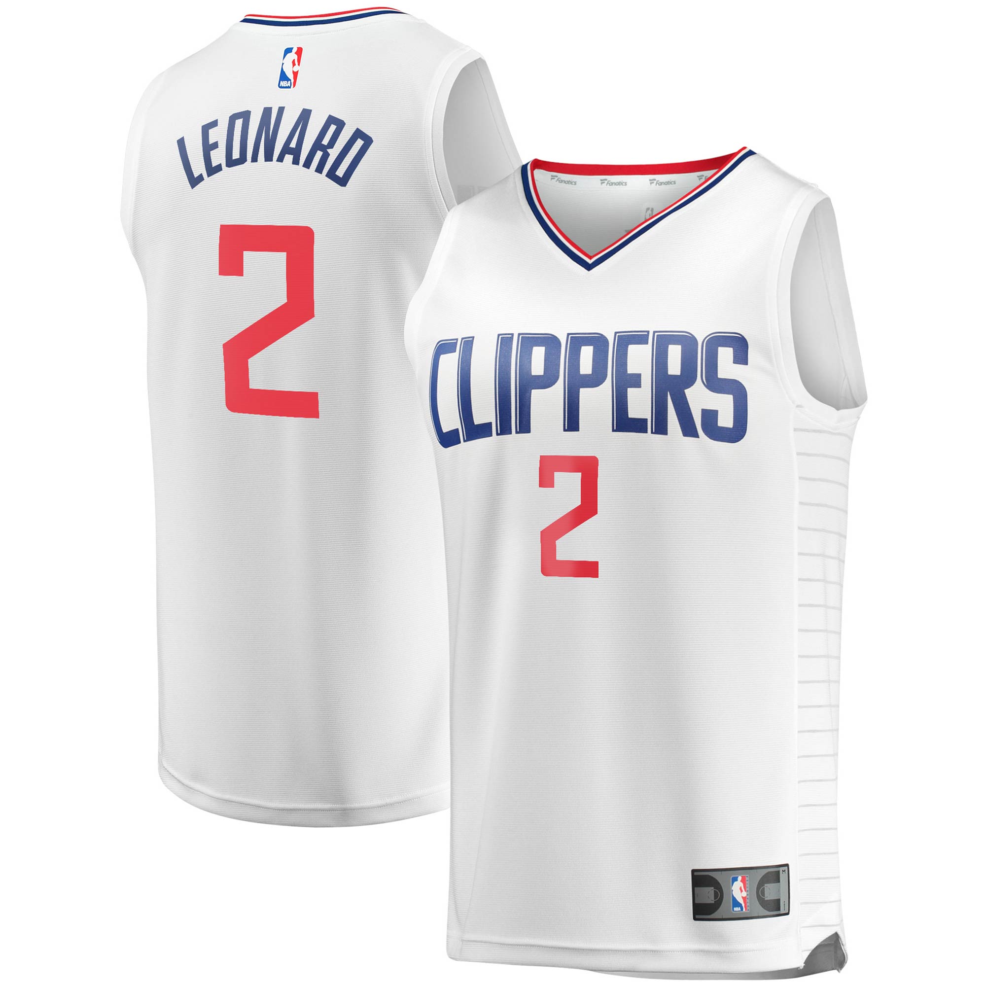 Kawhi Leonard La Clippers Fanatics Youth 2020/21 Fast Break Player Jersey - White - Association Edition