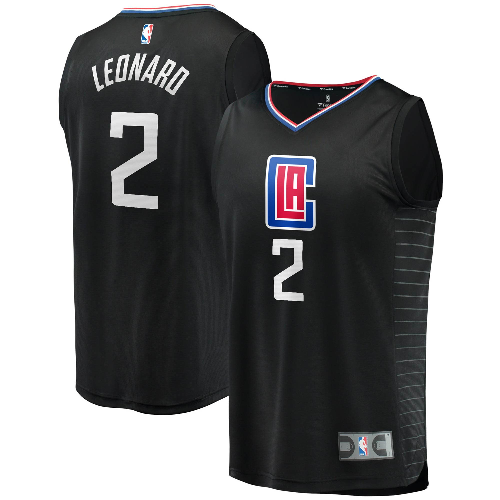 Kawhi Leonard La Clippers Fanatics Youth Fast Break Player Jersey - Black - Statement Edition