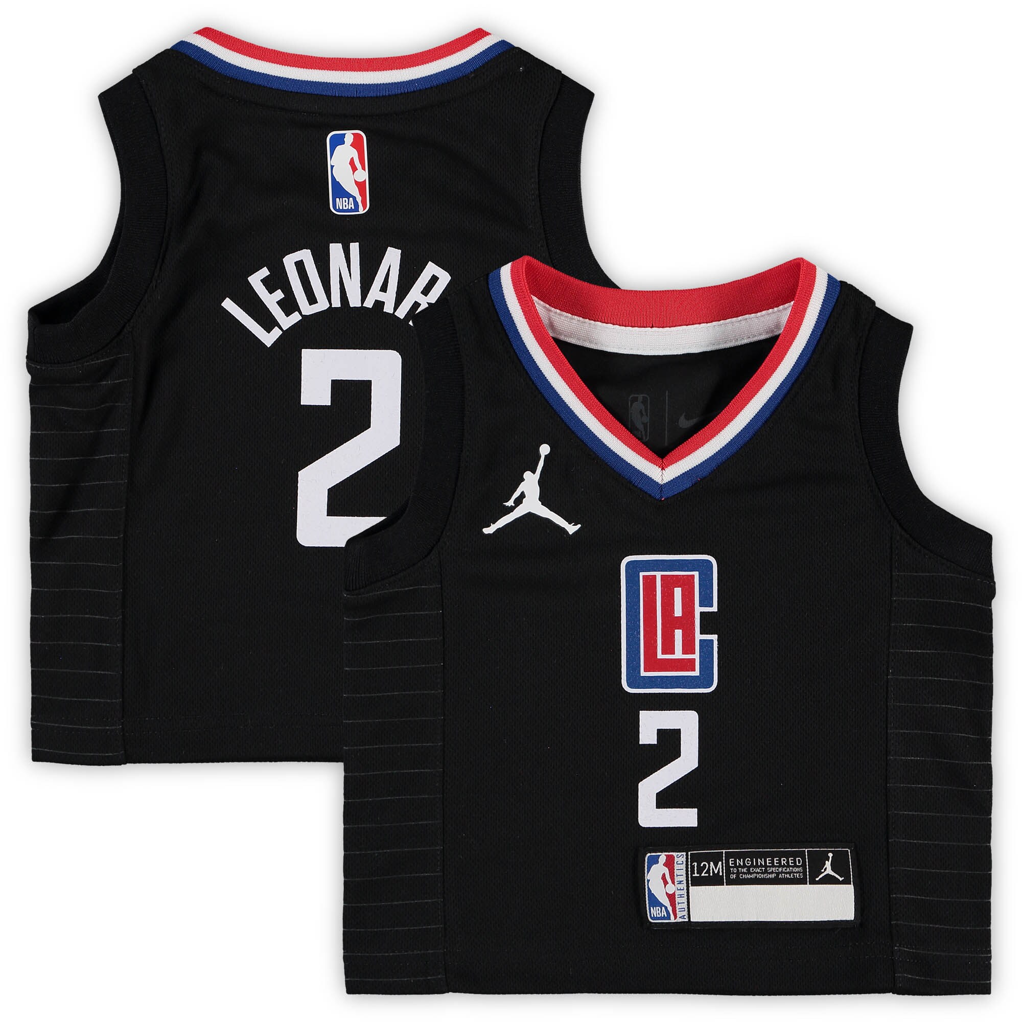 Kawhi Leonard La Clippers Jordan Brand Infant 2020/21 Jersey - Statement Edition - Black
