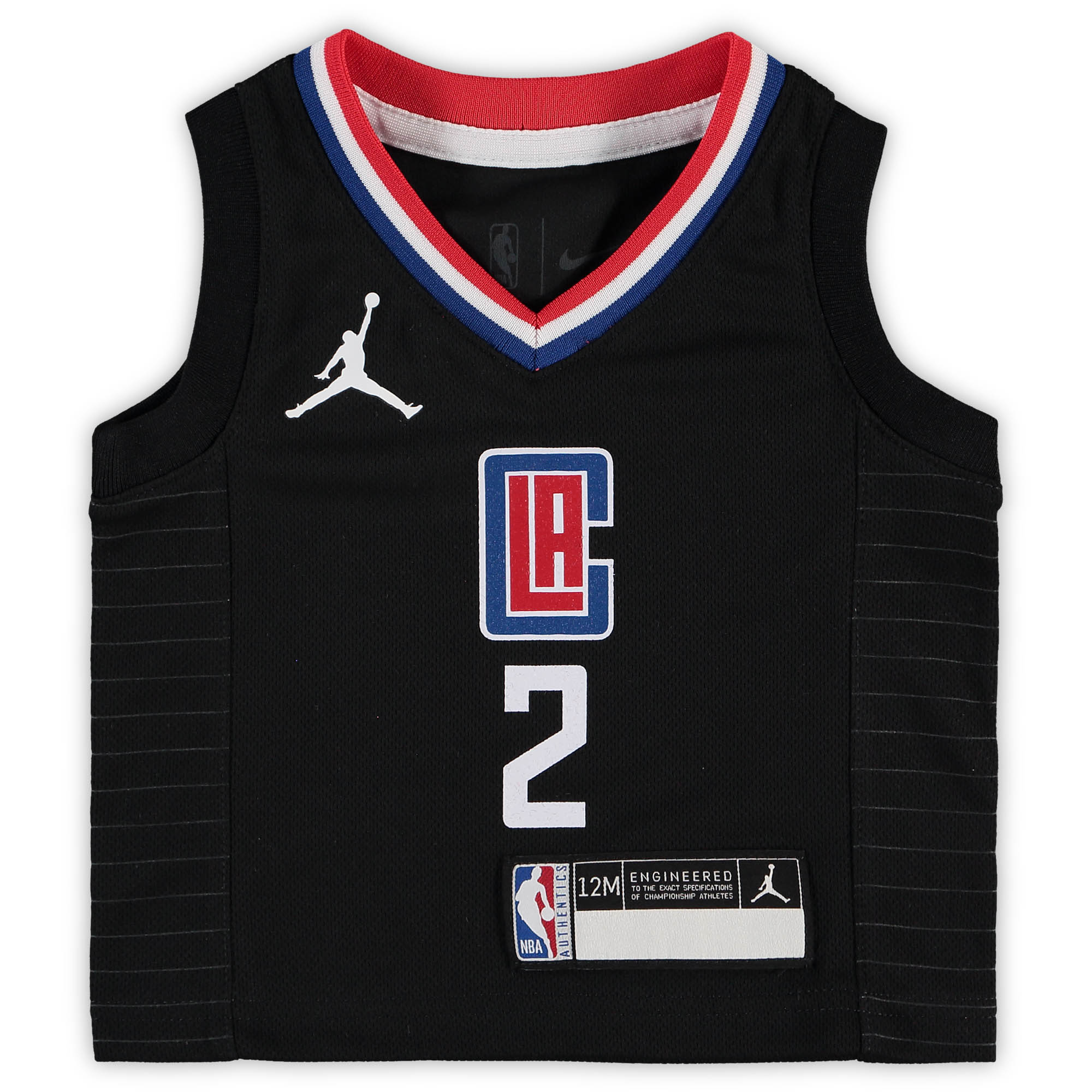 Alternative view of Kawhi Leonard La Clippers Jordan Brand Infant 2020/21 Jersey - Statement Edition - Black