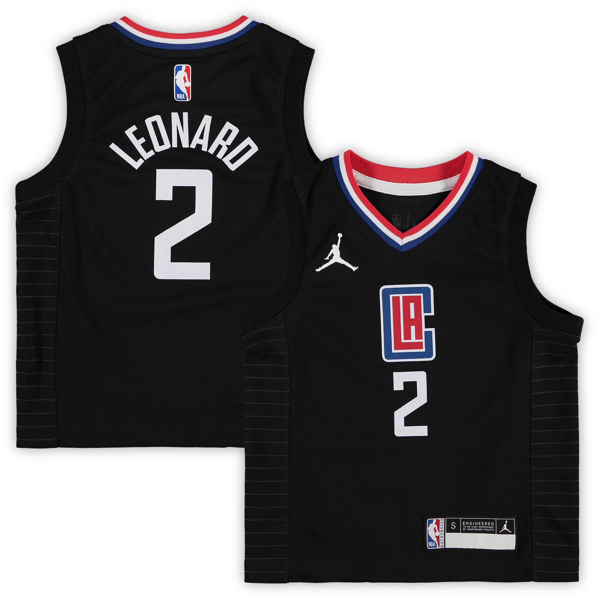 Kawhi Leonard La Clippers Jordan Brand Preschool 2020/21 Fast Break Replica Jersey – Statement Edition – Black