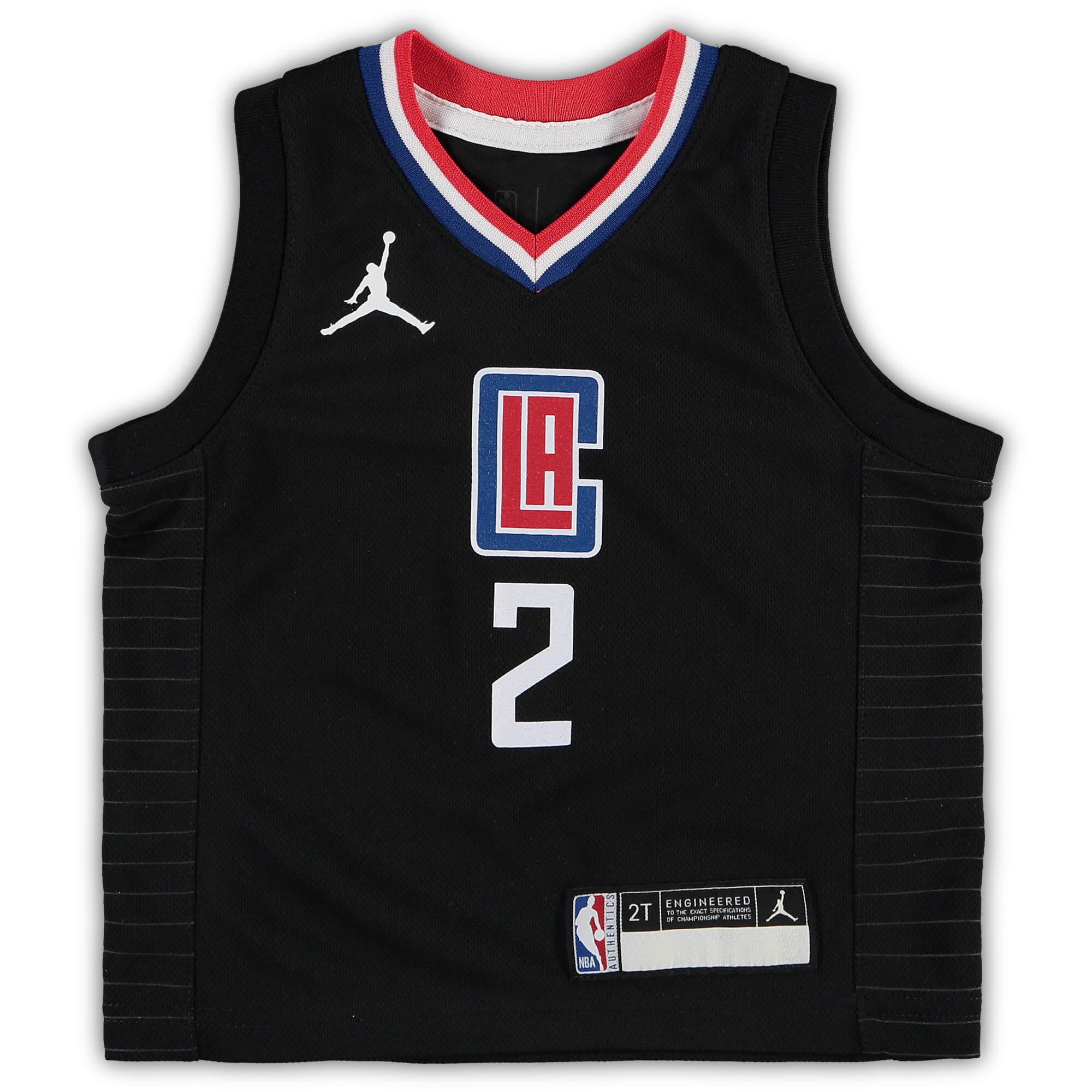 Alternative view of Kawhi Leonard La Clippers Jordan Brand Toddler 2020/21 Jersey - Black - Statement Edition