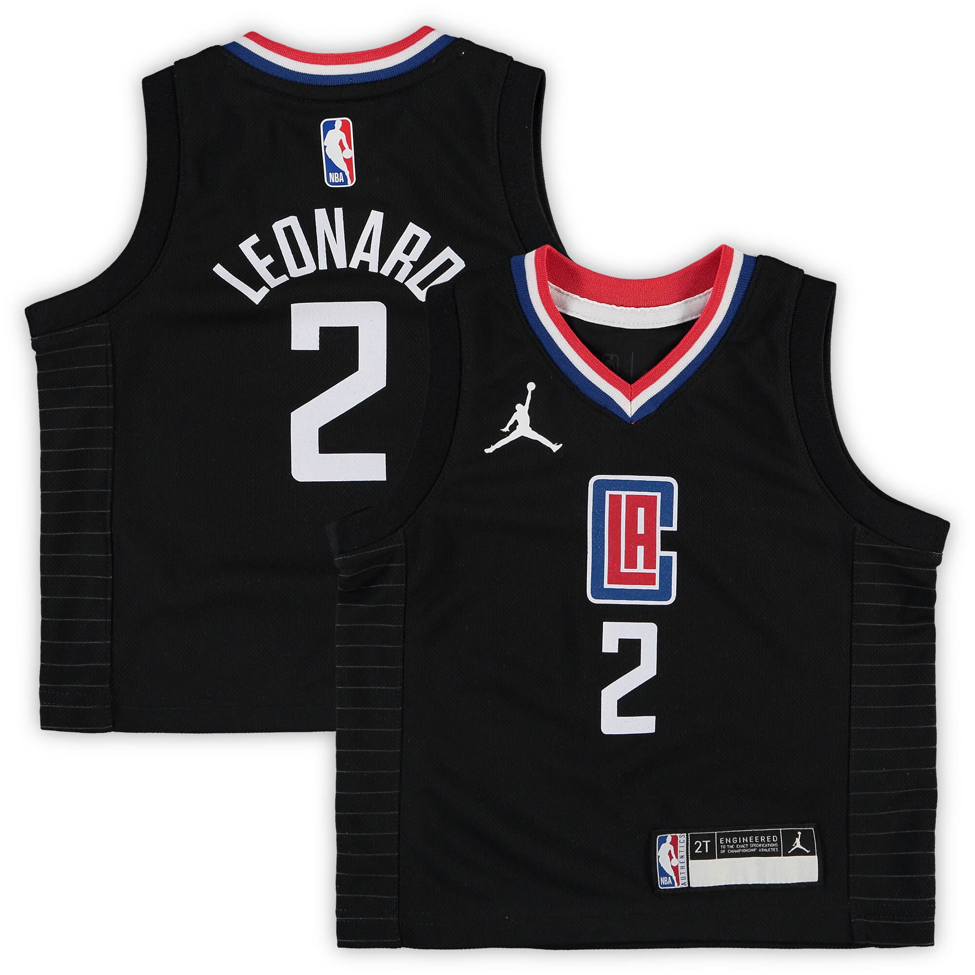 Kawhi Leonard La Clippers Jordan Brand Toddler 2020/21 Jersey - Black - Statement Edition