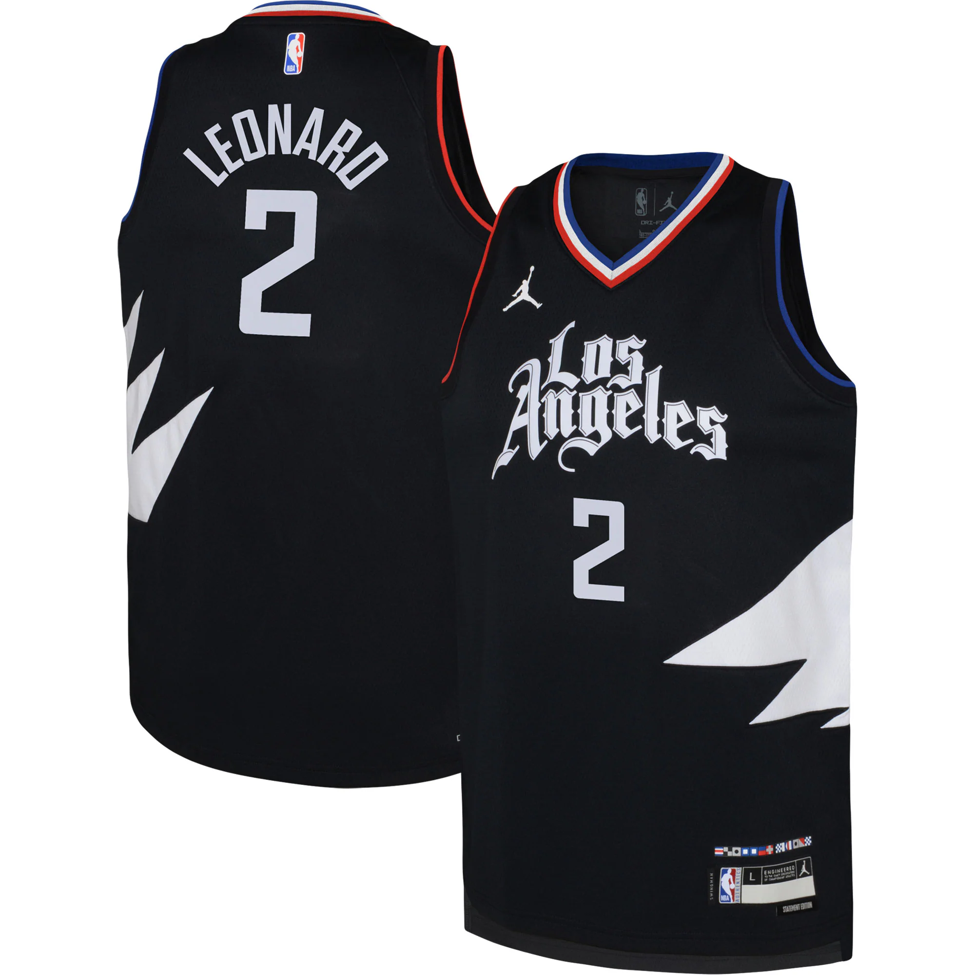 Kawhi Leonard La Clippers Jordan Brand Youth Swingman Jersey – Statement Edition – Black