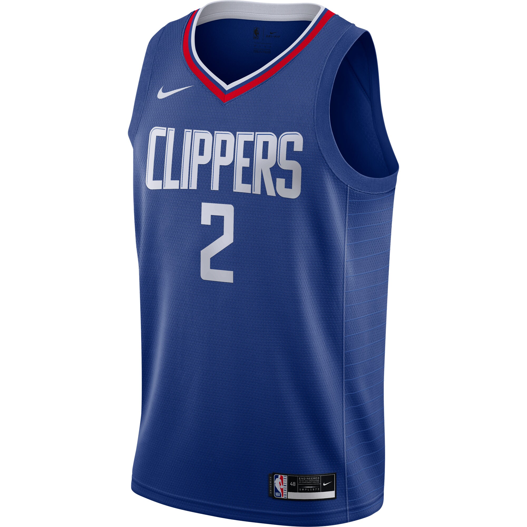Alternative view of Kawhi Leonard La Clippers Swingman Jersey - Royal - Icon Edition