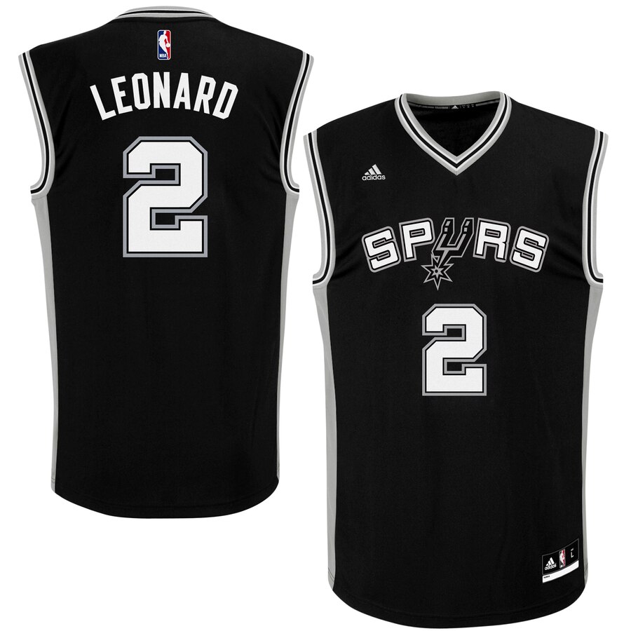 Kawhi Leonard San Antonio Spurs Adidas Boys Youth Road Replica Jersey - Black