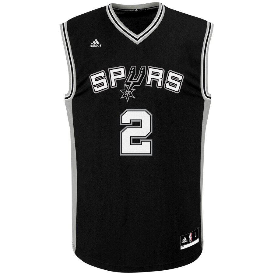 Alternative view of Kawhi Leonard San Antonio Spurs Adidas Boys Youth Road Replica Jersey - Black