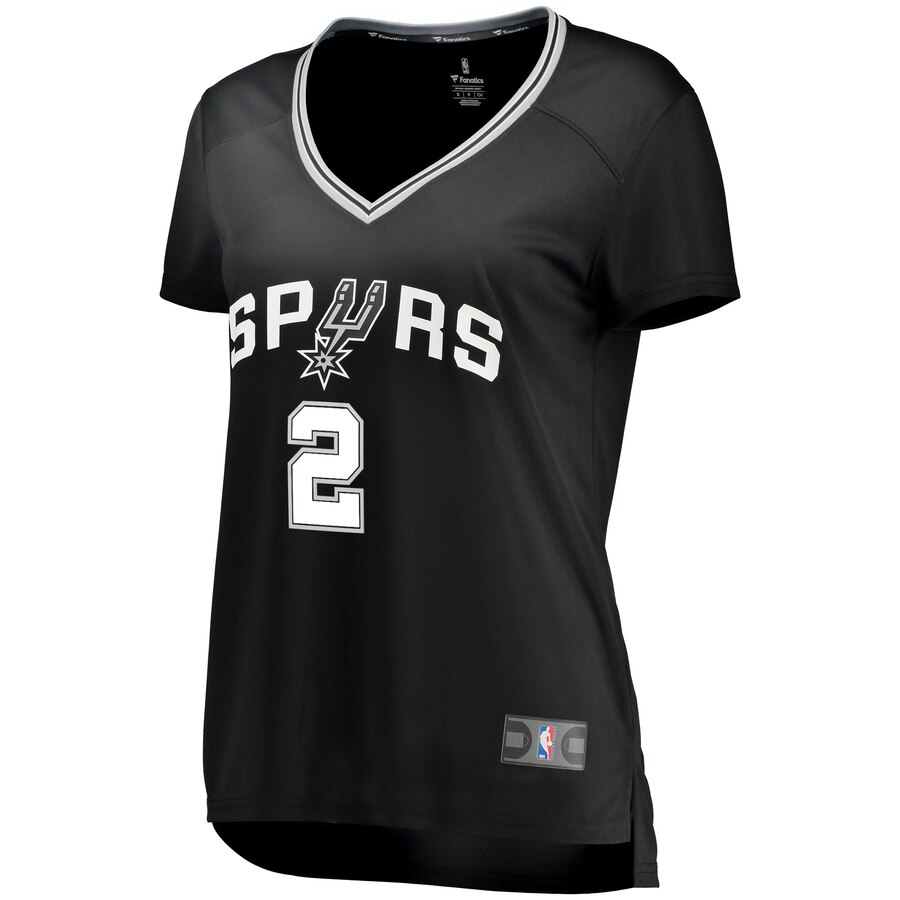 Alternative view of Kawhi Leonard San Antonio Spurs Fanatics Branded Women's Fast Break Replica Jersey Black - Icon Edition