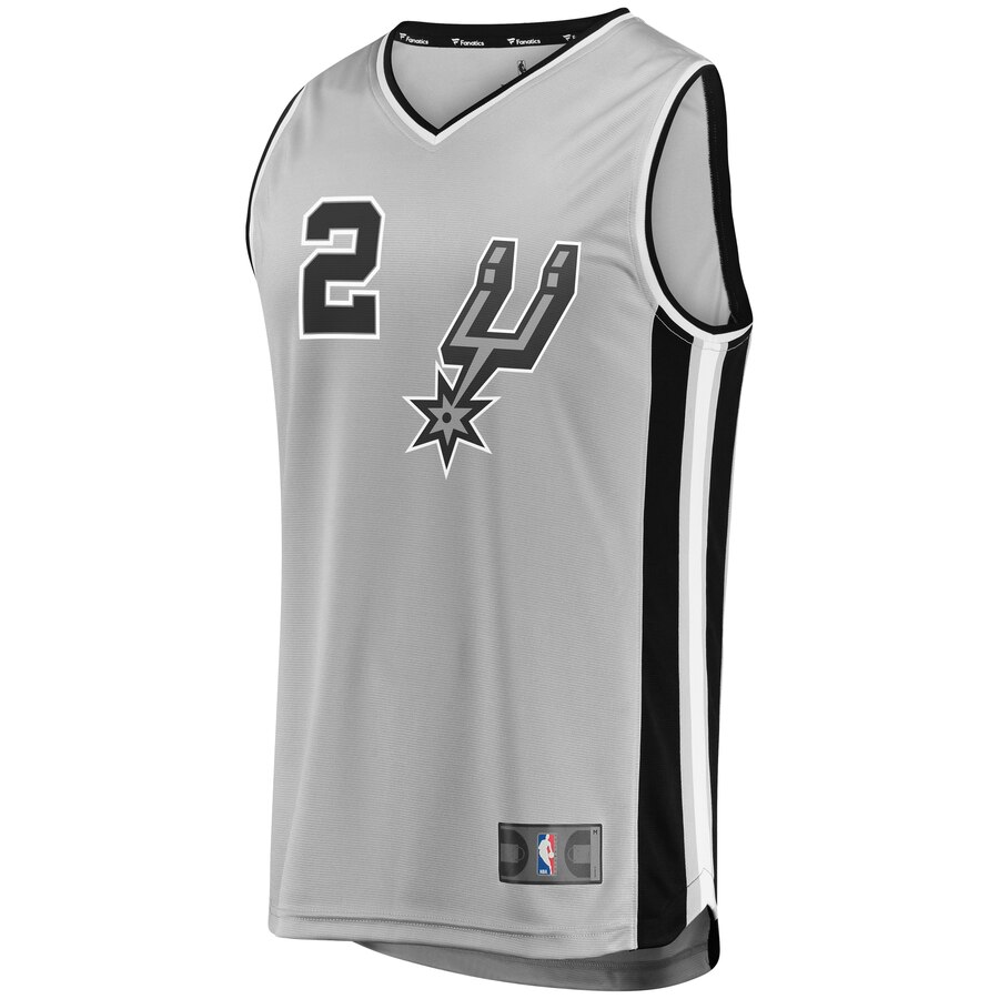 Alternative view of Kawhi Leonard San Antonio Spurs Fanatics Branded Youth Fast Break Replica Jersey Silver - Statement Edition
