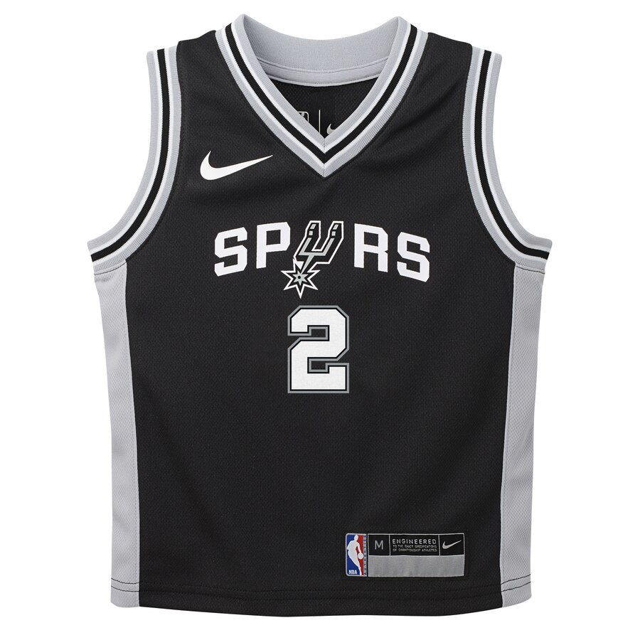 Alternative view of Kawhi Leonard San Antonio Spurs Preschool Replica Jersey Black - Icon Edition
