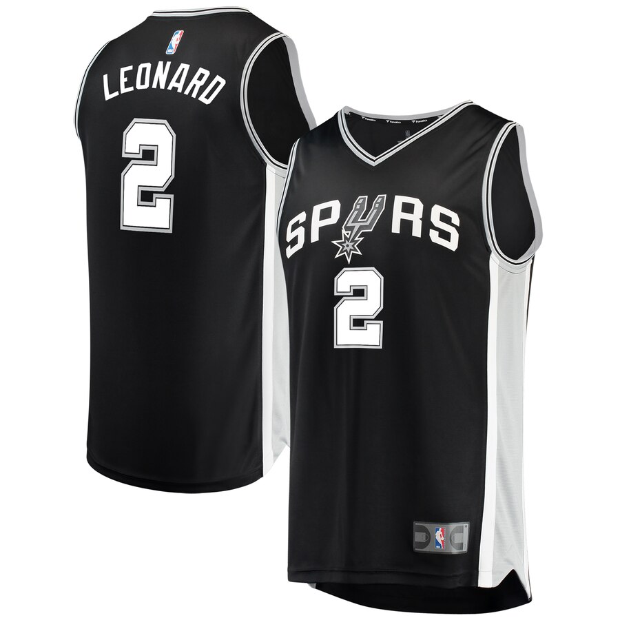 Kawhi Leonard San Antonio Spurs Youth Fast Break Replica Jersey Black - Icon Edition