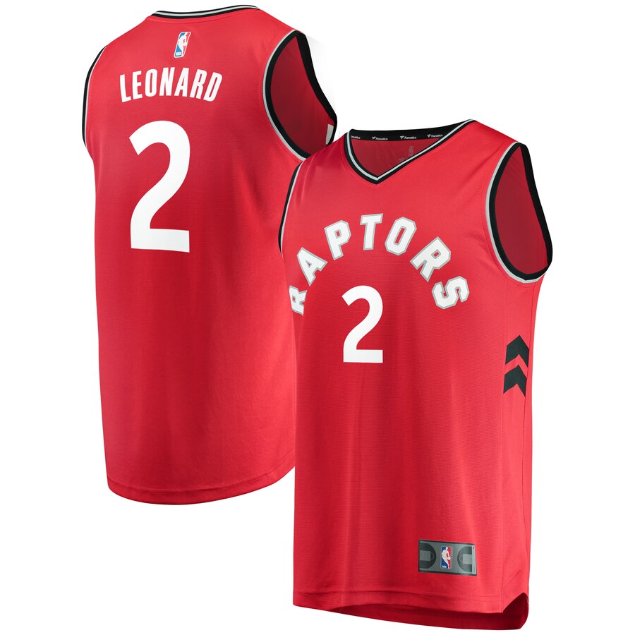Kawhi Leonard Toronto Raptors Fanatics Branded Youth Fast Break Replica Jersey Red - Icon Edition