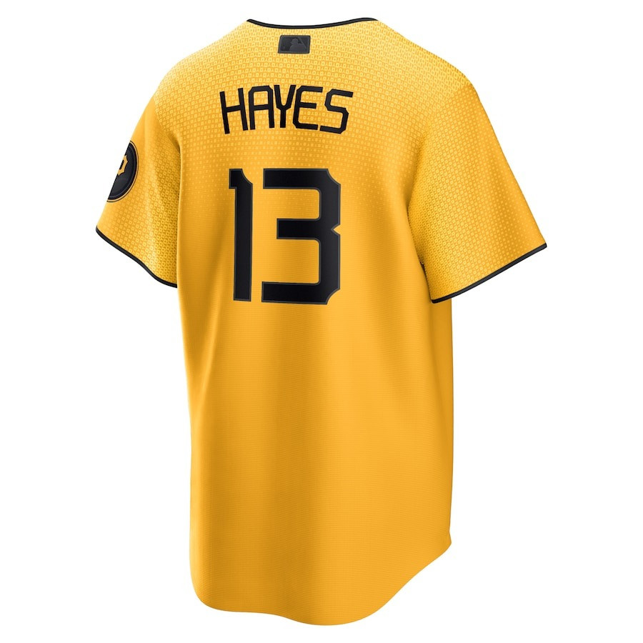 Alternative view of Ke'Bryan Hayes 13 Pittsburgh Pirates 2023 City Connect Men Jersey - Gold 