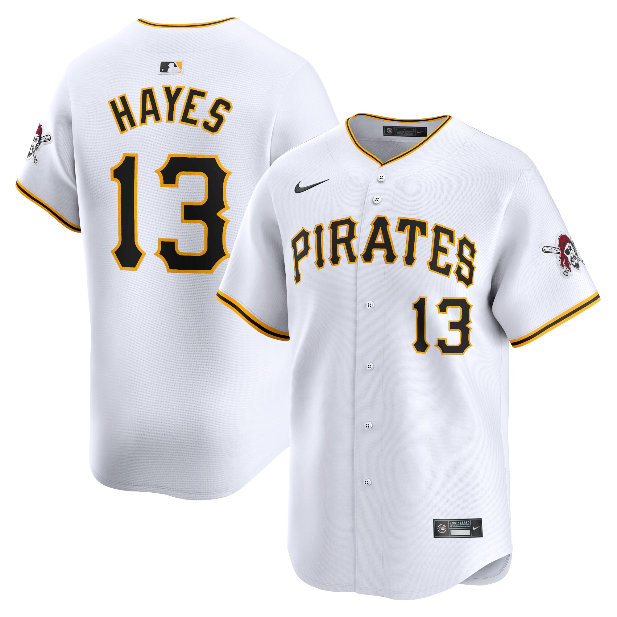 Ke'bryan Hayes Pittsburgh Pirates Home Limited Player Jersey - White
