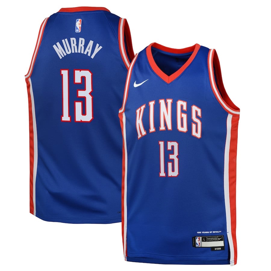 Keegan Murray 13 Sacramento Kings 2024/25 Swingman Player YOUTH Jersey - City Edition - Blue - JS926 