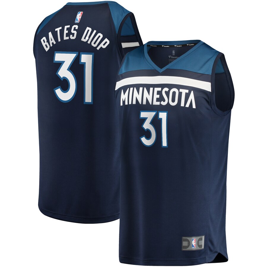 Keita Bates-diop Minnesota Timberwolves Fanatics Branded Fast Break Replica Player Jersey - Icon Edition - Navy