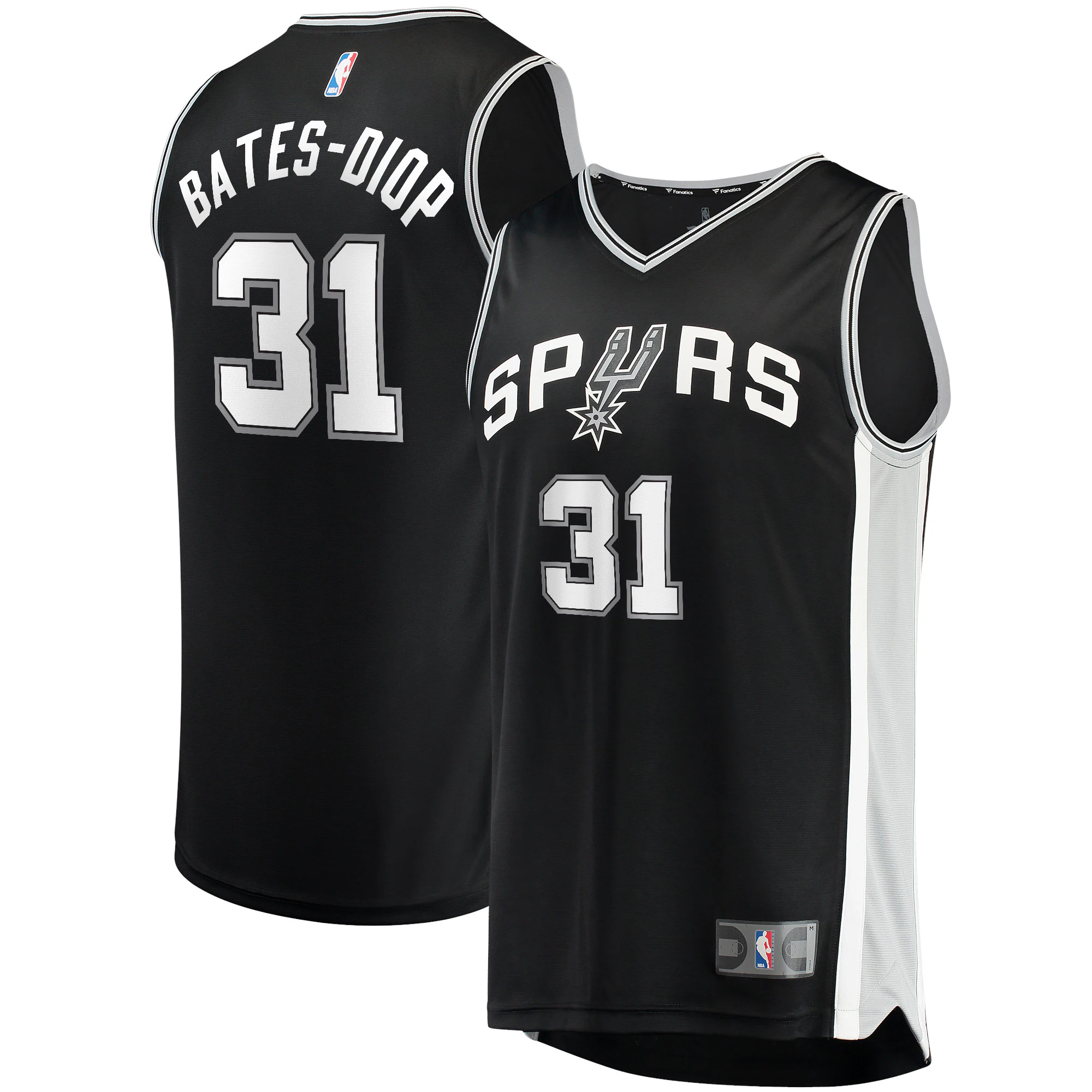 Keita Bates-diop San Antonio Spurs Fanatics Branded 2021/22 Fast Break Replica Jersey - Icon Edition - Black
