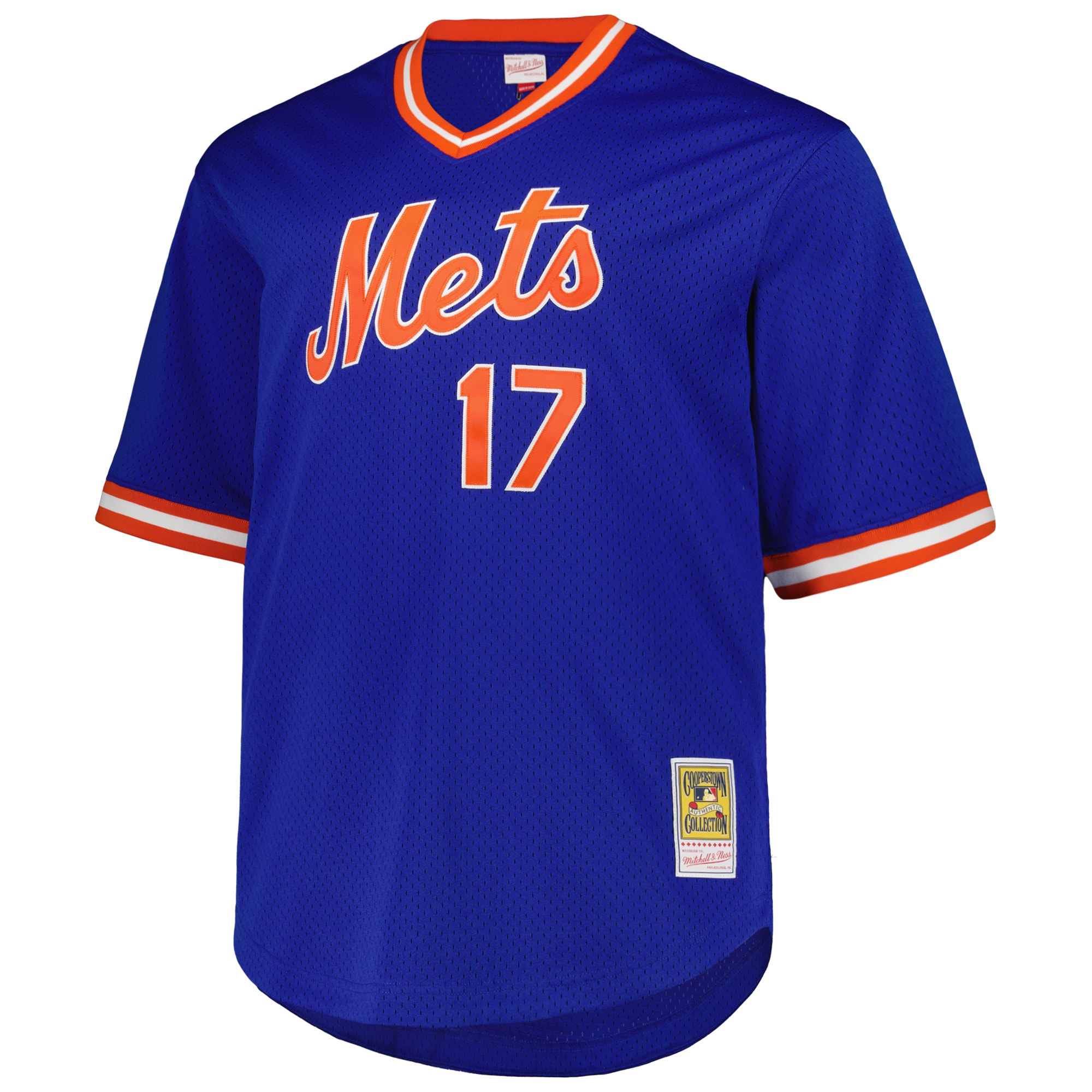 Alternative view of Keith Hernandez New York Mets Mitchell & Ness 1986 Cooperstown Collection Mesh Pullover Jersey - Royal