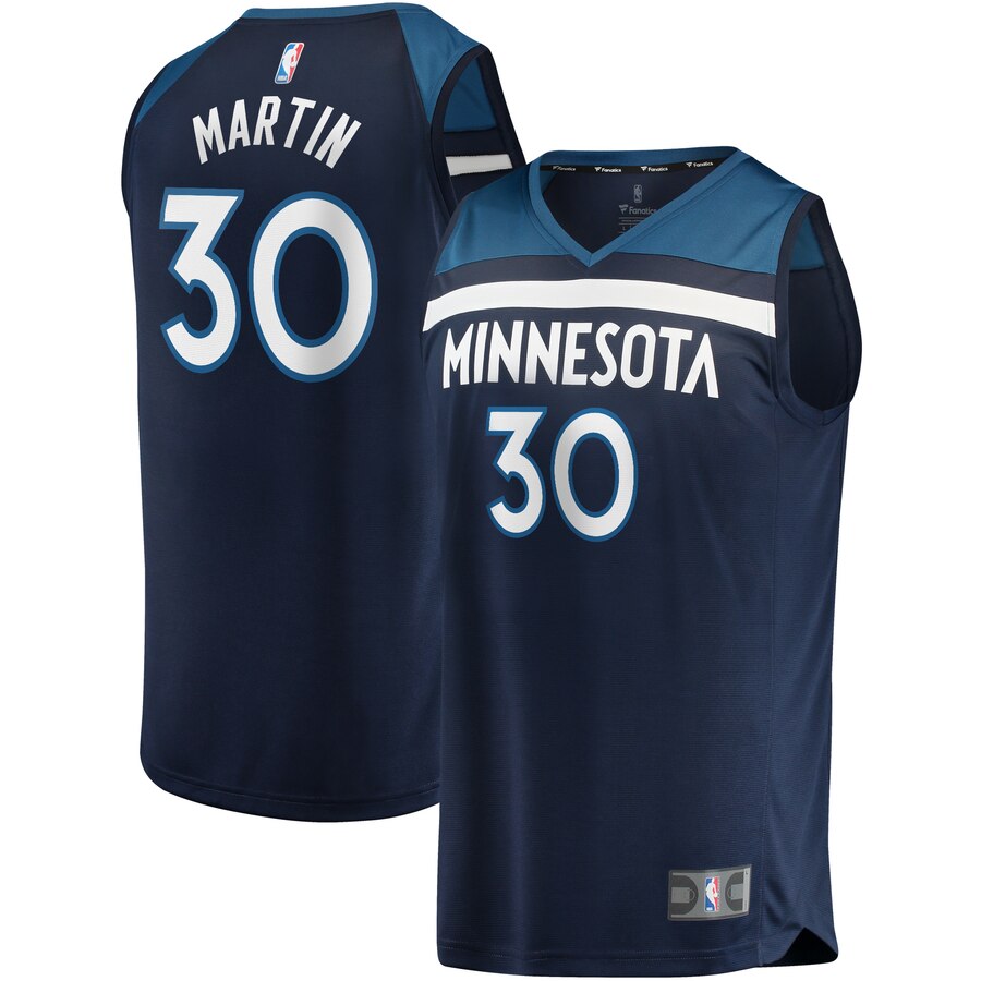 Kelan Martin Minnesota Timberwolves Fanatics Branded Fast Break Player Jersey – Icon Edition – Navy