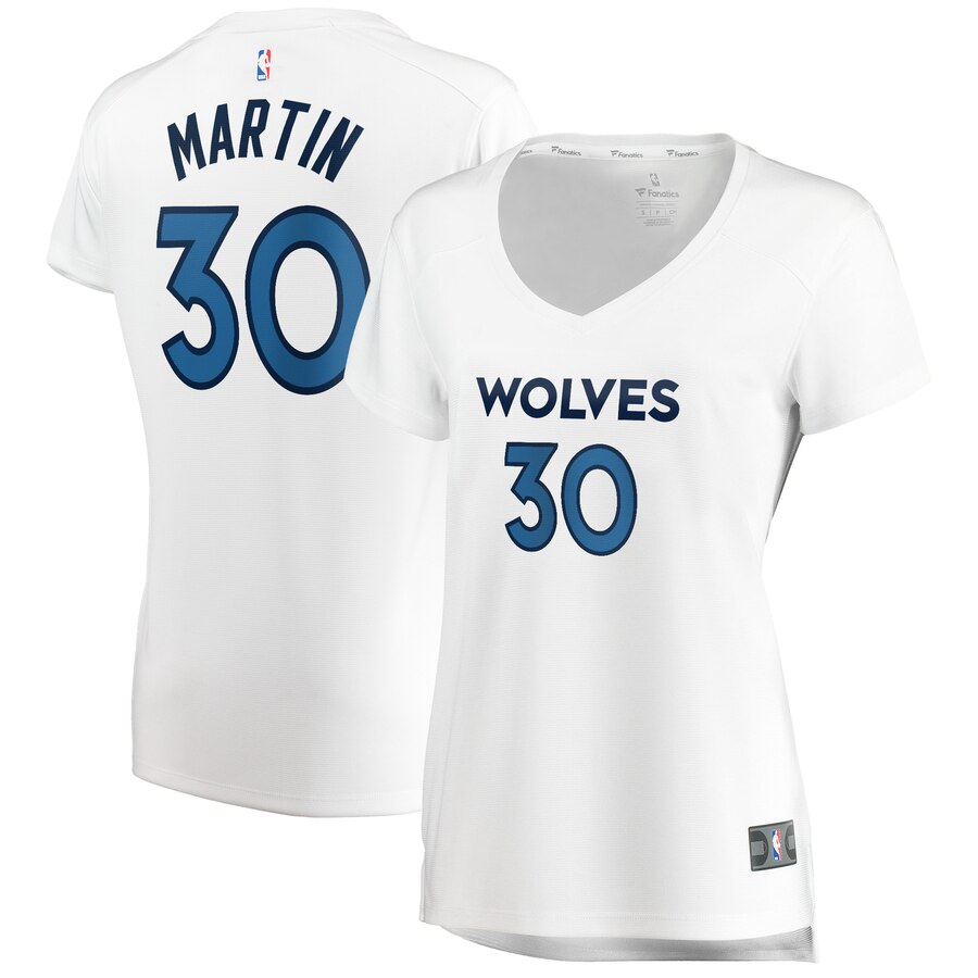 Kelan Martin Minnesota Timberwolves Fanatics Branded Women's Fast Break Player Jersey - Association Edition - White