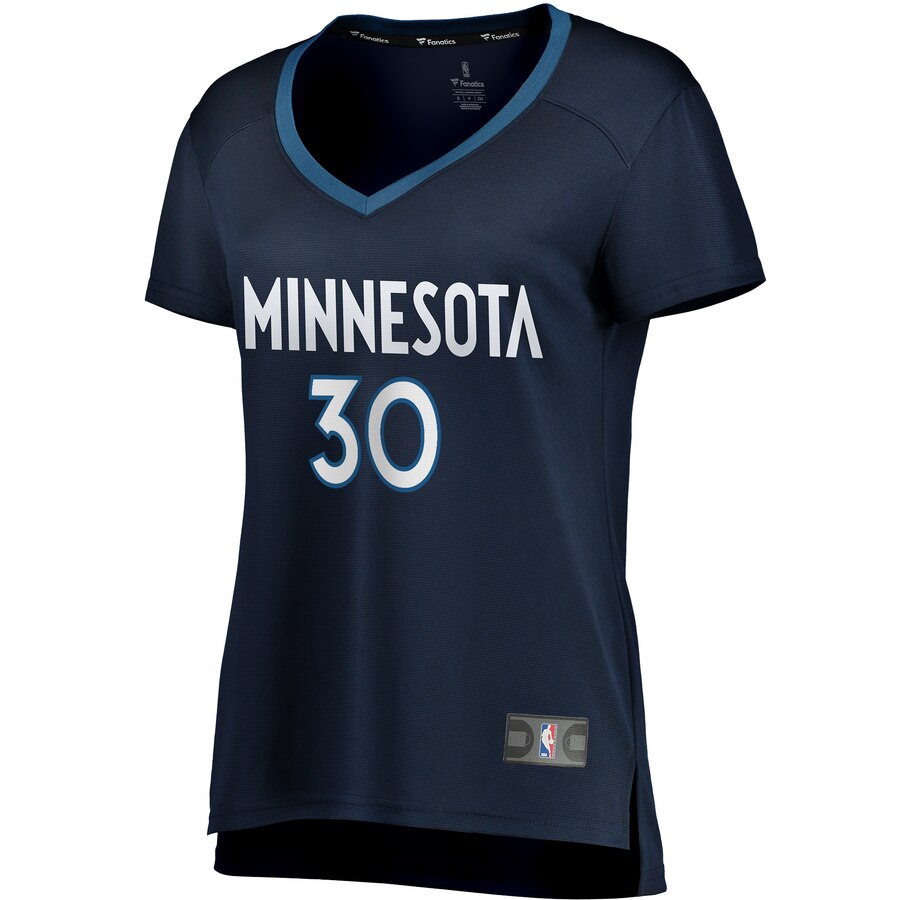 Alternative view of Kelan Martin Minnesota Timberwolves Fanatics Branded Women's Fast Break Player Jersey - Icon Edition - Navy