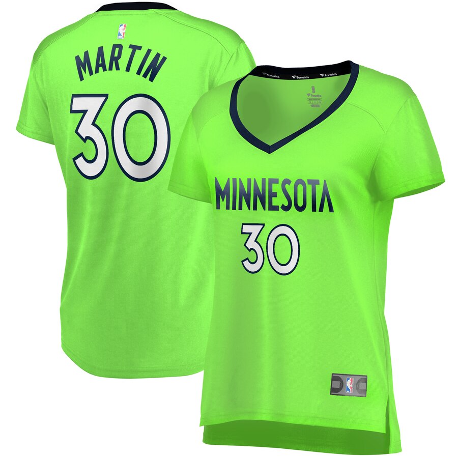 Kelan Martin Minnesota Timberwolves Fanatics Branded Women's Fast Break Player Jersey - Statement Edition - Green